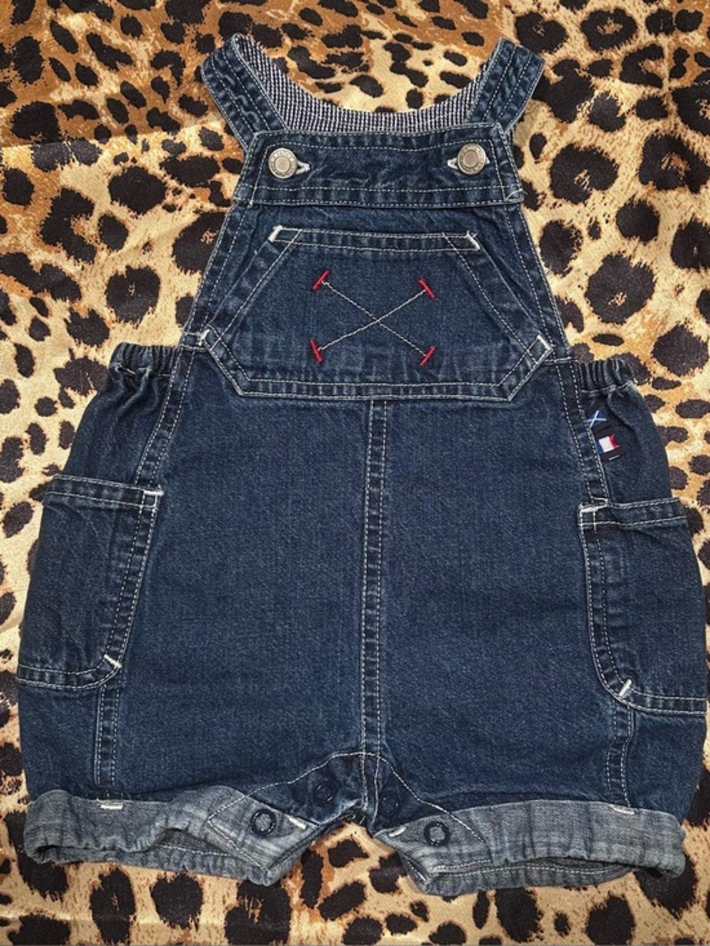 Vintage Faded Glory Baby Denim Shortalls
